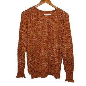 Aran Chunky Earthy Granola Roll Neck Whimsigoth Sweater Boyfriend Slouchy Large